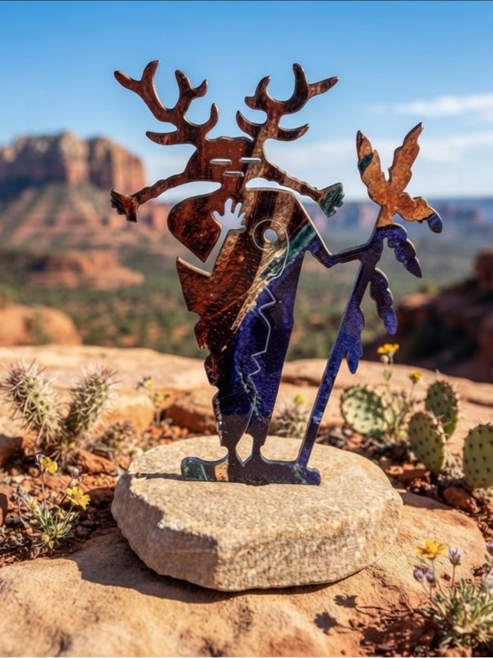 Lazart Collector Series Metal Shaman On Sandstone 2 Sided